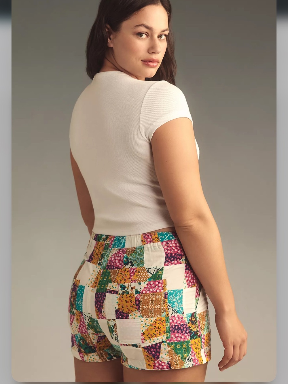 Pilcro The Kit High-Rise Utility Shorts: Patchwork Edition size 28 - Picture 6 of 12